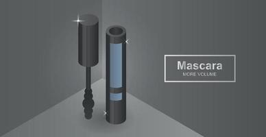 mascara concept banner, isometrische stijl vector