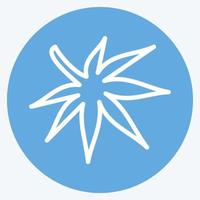 pictogram Japanse esdoorn. geschikt voor Japans symbool. blauwe ogen stijl. eenvoudig ontwerp bewerkbaar. ontwerp sjabloon vector. eenvoudige illustratie vector