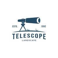 telescoop landschap logo modern vector