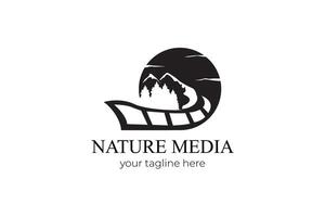 natuur boom media logo sjabloon bewerkbaar vector