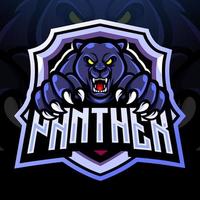 panter mascotte esport logo ontwerp vector