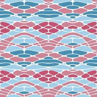 psychedelische cellen naadloze abstracte patroon in blauwe rode kleuren, abstracte golvende organische vormen, bogen, stenen vector achtergrond textiel dekking illustratie