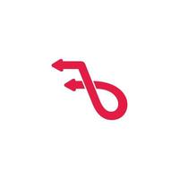 letter b beweging snelle pijlen eenvoudig logo vector