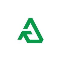 driehoek recycle groene pijl symbool logo vector