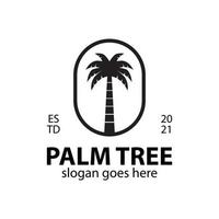 vintage logo's van palmbomen voor zomerse sferen op het strand of in hawaii logo-inspiratie vector