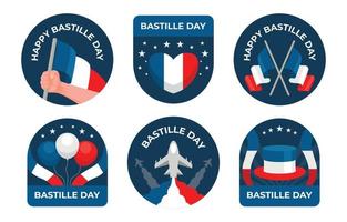 Bastille Day sticker en label collectie vector