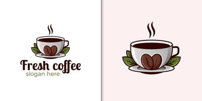 vintage retro-logo's en klassiek vers coffeeshop-logo-ontwerp vector