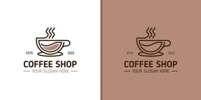 vintage retro-logo's en klassieke coffeeshopzaken vector