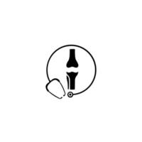 botten gezamenlijke knie been pictogram. platte vector van menselijke delen iconen voor ui en ux, website of mobiele applicatie. pictogram geïsoleerd op een witte achtergrond.