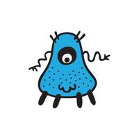 schattig tekenfilmmonster. vector grappig monster karakter illustratie ontwerp