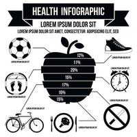 gezondheidsinfographic, eenvoudige stijl vector