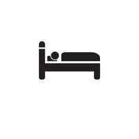 bed pictogram, meubel vectorillustratie, plat ontwerp. vector