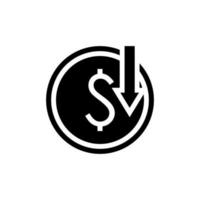 economie crisis pictogram logo ontwerp vectorillustratie. vector