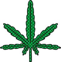 eigenzinnige cartoon marihuana in stripboekstijl vector