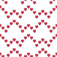 naadloze patroon met schattige kleine rode harten op een witte achtergrond. vector afbeelding.