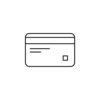 creditcard, betaling dunne lijn pictogram vector illustratie logo sjabloon. geschikt voor vele doeleinden.