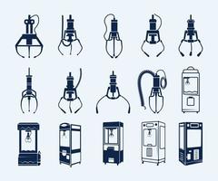 kraan klauw machine meest clip art vector collectie premium concept met witte achtergrond, beste premium kraan klauw machine illustraties en clip gratis vector.