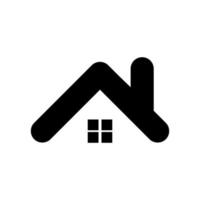 platte huis logo icoon vector