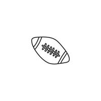 doodle overzicht ovale bal voor american football geïsoleerd op een witte achtergrond. vector