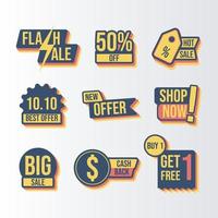 verkoop icon set vector