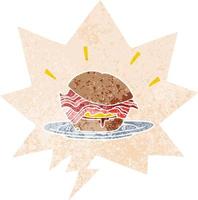 cartoon spek sandwich vector