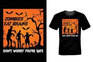 halloween t-shirtontwerp, vintage, typografie vector