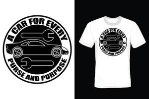 auto t-shirt ontwerp, vintage, typografie vector