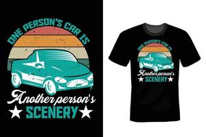 auto t-shirt ontwerp, vintage, typografie vector