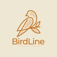 vogel lijn logo ontwerp vector sjabloon