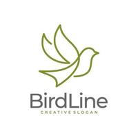 vogel lijn logo ontwerp vector sjabloon