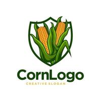 maïs landbouw logo ontwerp vectorillustratie vector