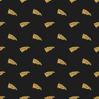 naadloos pizzapatroon. gekleurde pizzaachtergrond. doodle vector pizza illustratie