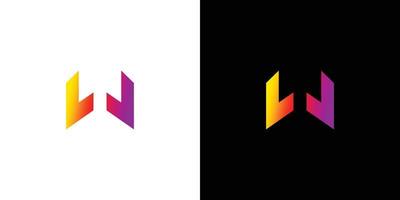 modern en kleurrijk letter w initialen logo ontwerp vector