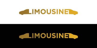 uniek en modern limousine auto illustratie logo ontwerp vector