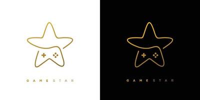 modern en uniek game star-logo-ontwerp vector