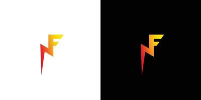 modern en verfijnd nf-letterinitialen logo-ontwerp vector