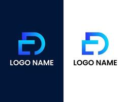 letter d en l modern logo ontwerpsjabloon vector