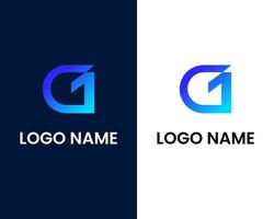 letter g met 1 moderne logo-ontwerpsjabloon vector