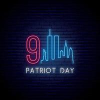 patriot dag neon uithangbord. vector