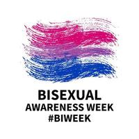 biseksuele bewustzijn week typografie poster. lgbt-gemeenschapsevenement viert op september. vectorsjabloon voor banners, borden, logo-ontwerp, kaart vector