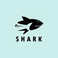 silhouet van haaienvissen. vectorillustratie. vector