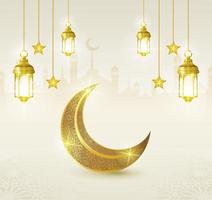 eid mubarak islamitische wenskaart, poster, bannerontwerp, vectorillustratie vector