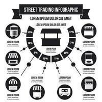 straathandel infographic concept, eenvoudige stijl vector