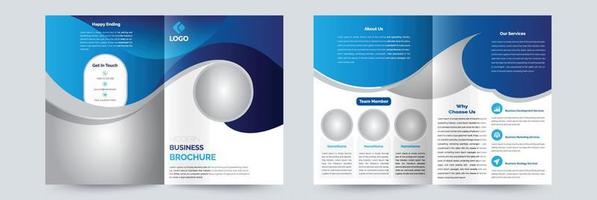 ontwerpsjabloon voor tweevoudige zakelijke brochure vector