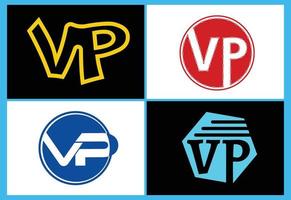 vp-logo, sticker, pictogram en t-shirt ontwerpsjabloon vector