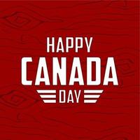 happy canada day vector sjabloon met rode houten bewegwijzering