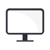 computermonitorpictogram in vlakke stijl geïsoleerd op een witte achtergrond. pc-symbool. vectorillustratie,. vector