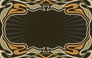 art nouveau concept kunst frame achtergrond vector