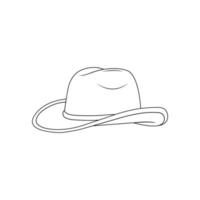 cowboyhoed overzicht pictogram illustratie op witte achtergrond vector