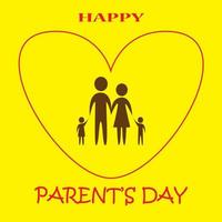 wereld ouders dag illustratie op gele achtergrond vector